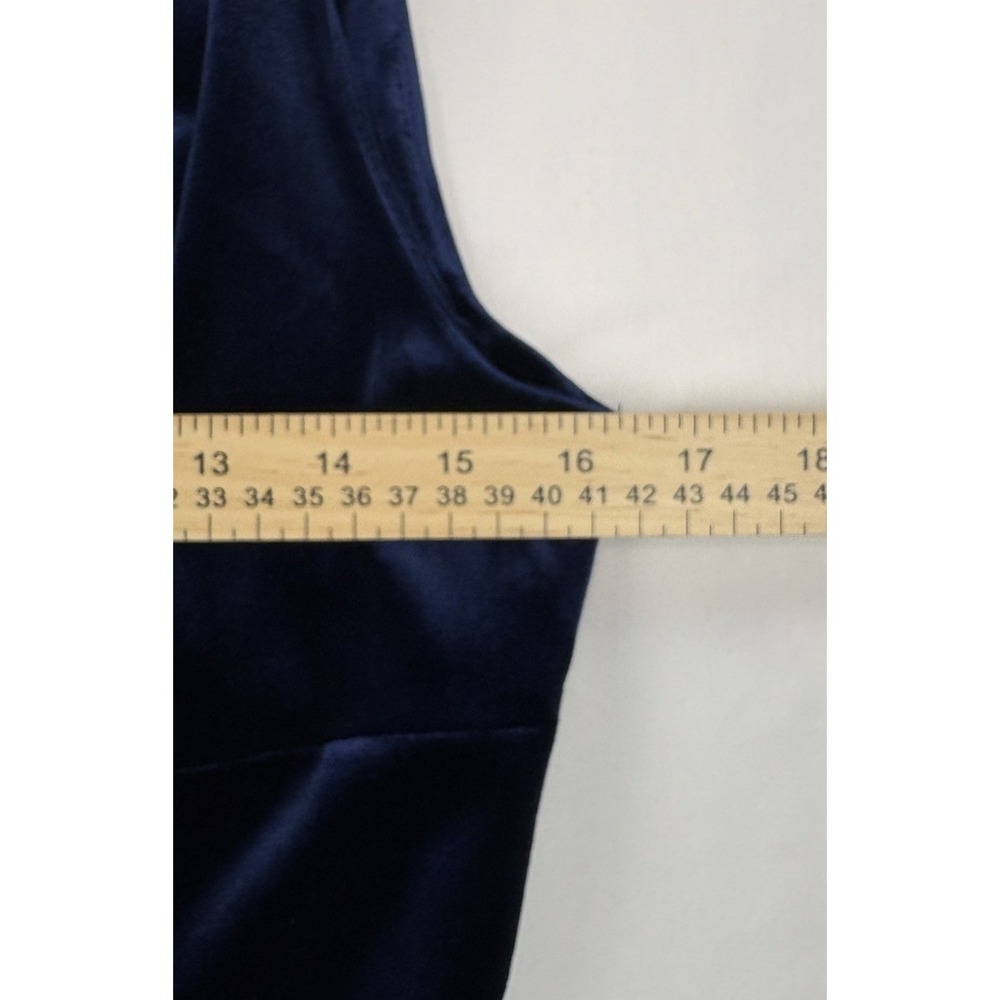 NWT ZARA Blue Velvet Mini Dress. Women's Size Large Homecoming Wedding - Picture 9 of 16